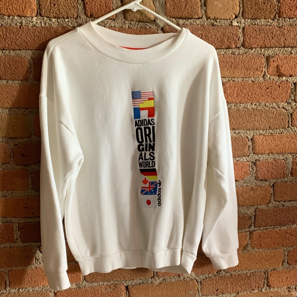 Adidas Originals World Flag Sweatshirt. Size UK 8
